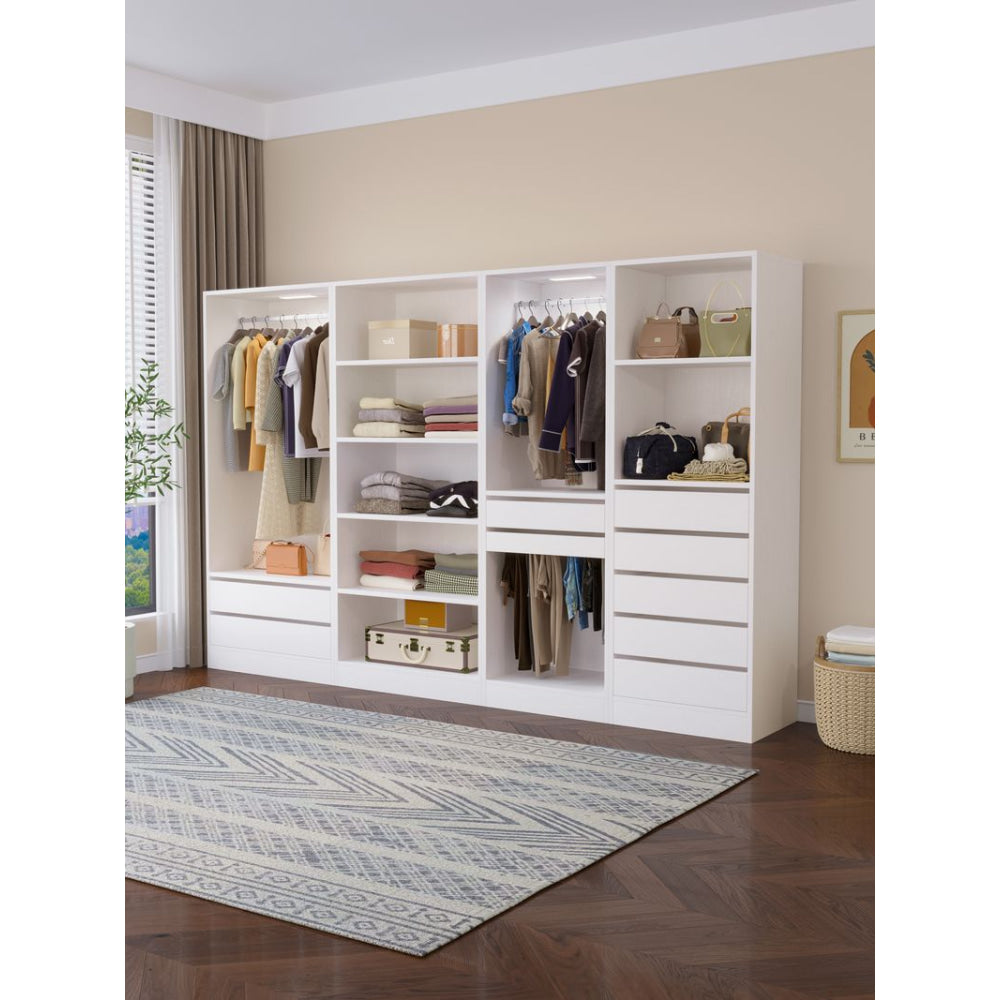 Wooden Stylish Modern Wardrobe 5-Shelves 80cm - White Fast shipping On sale