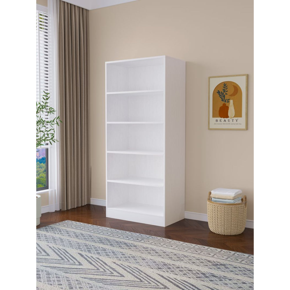 Wooden Stylish Modern Wardrobe 5-Shelves 80cm - White Fast shipping On sale