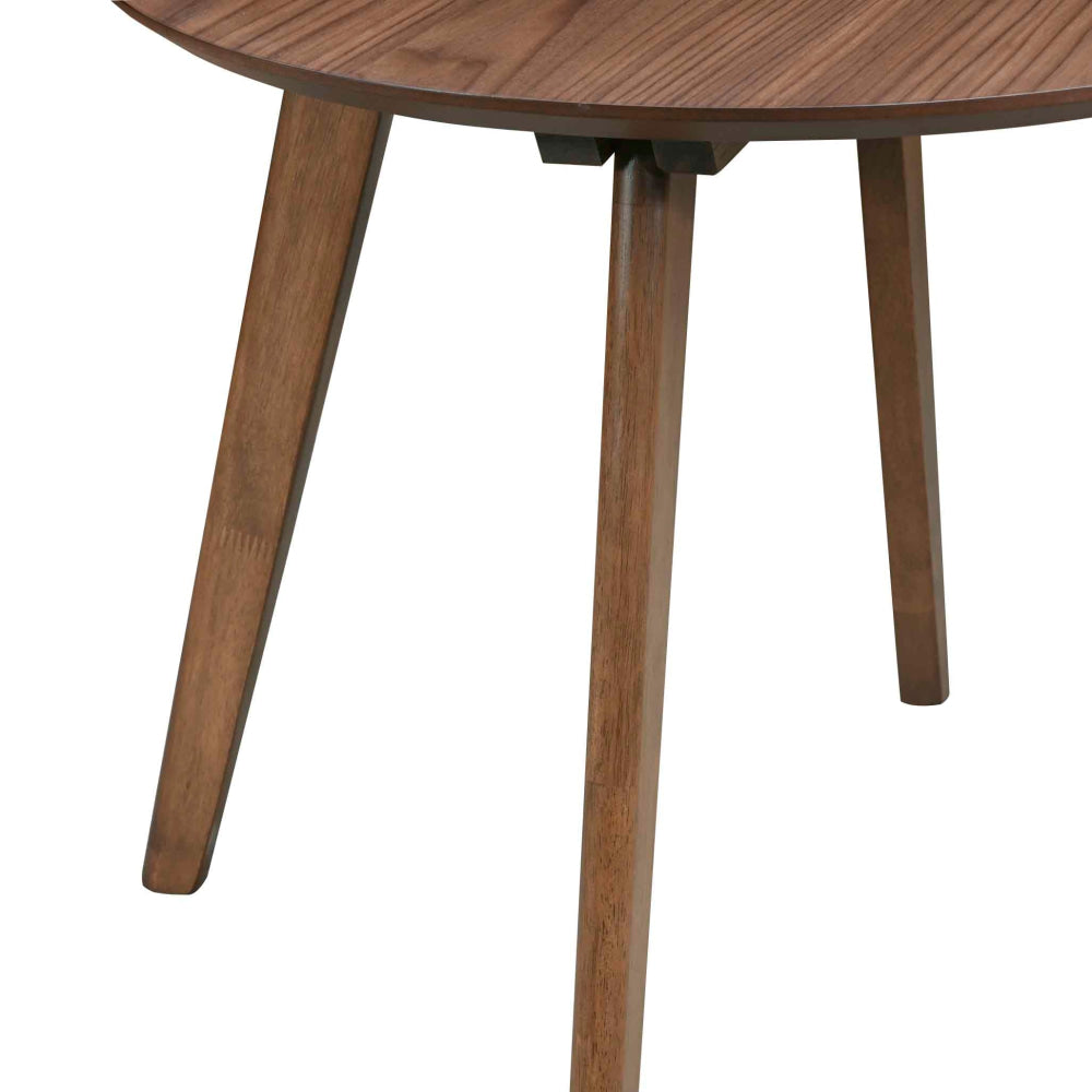 Wooden Timber Round Side End Lamp Table Walnut Fast shipping On sale