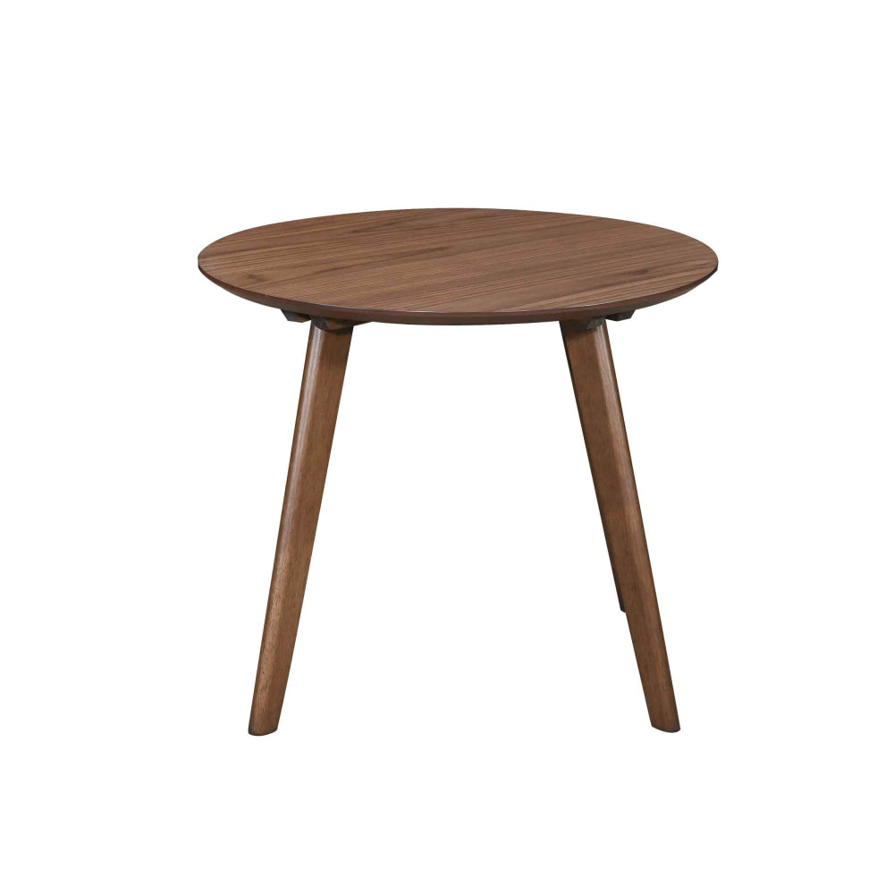 Wooden Timber Round Side End Lamp Table Walnut Fast shipping On sale