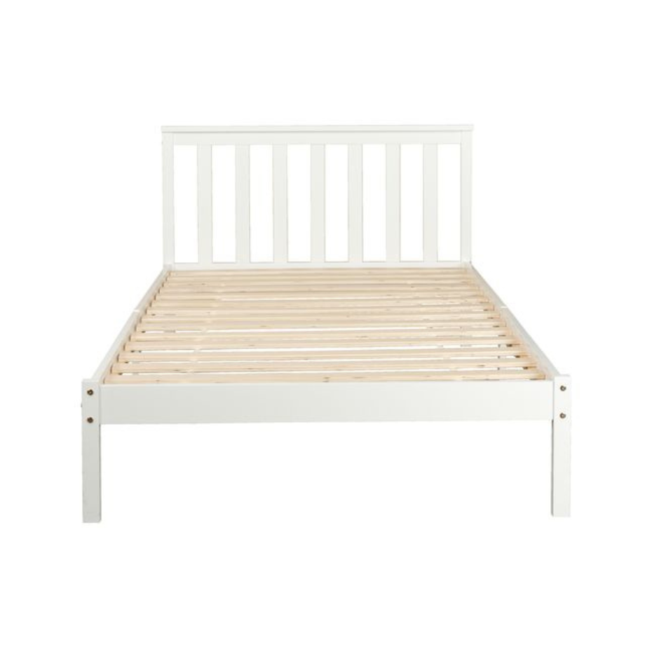 Wooden Timber Solid Pine Single Size Bed Frame - White Fast shipping On sale