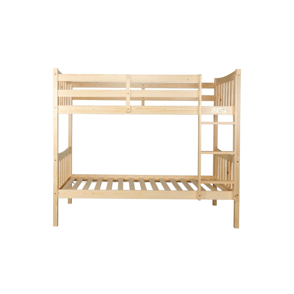 Wooden Timber Solid Pine Single Size Bunk Bed Frame - Oak Fast shipping On sale