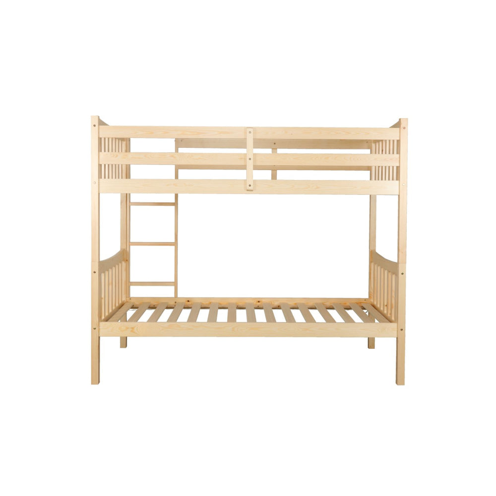 Wooden Timber Solid Pine Single Size Bunk Bed Frame - Oak Fast shipping On sale