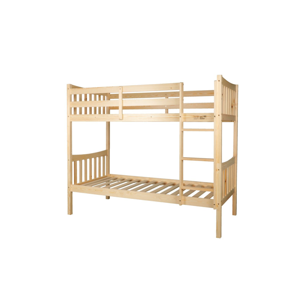 Wooden Timber Solid Pine Single Size Bunk Bed Frame - Oak Fast shipping On sale