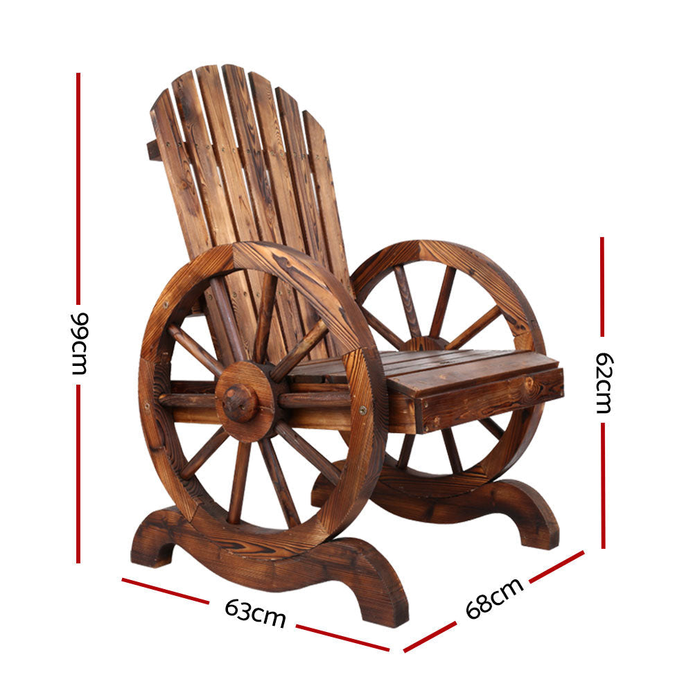 Wooden Wagon Chair Outdoor Furniture Fast shipping On sale