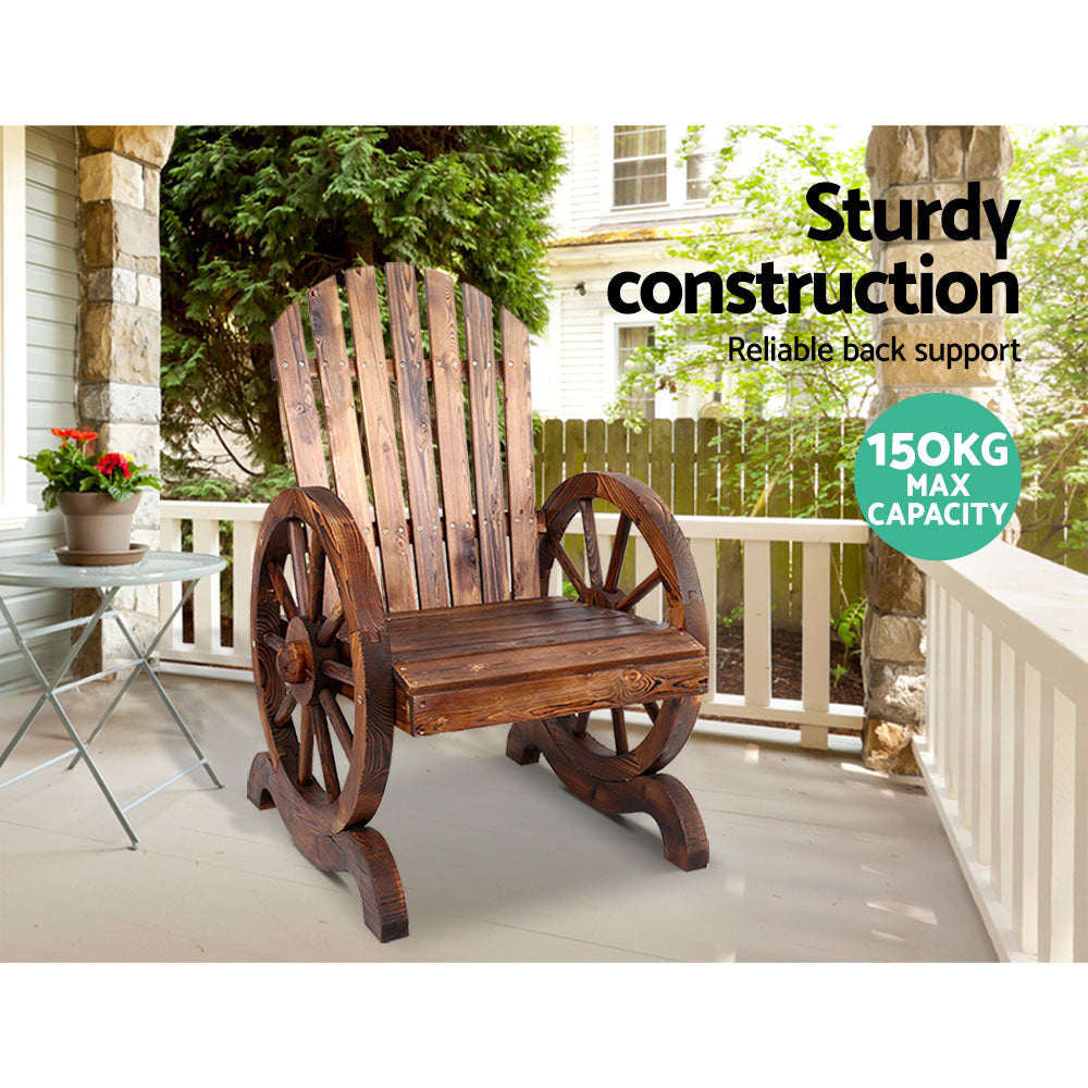 Wooden Wagon Chair Outdoor Furniture Fast shipping On sale