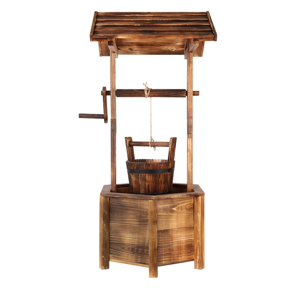 Wooden Wishing Well Outdoor Decor Fast shipping On sale