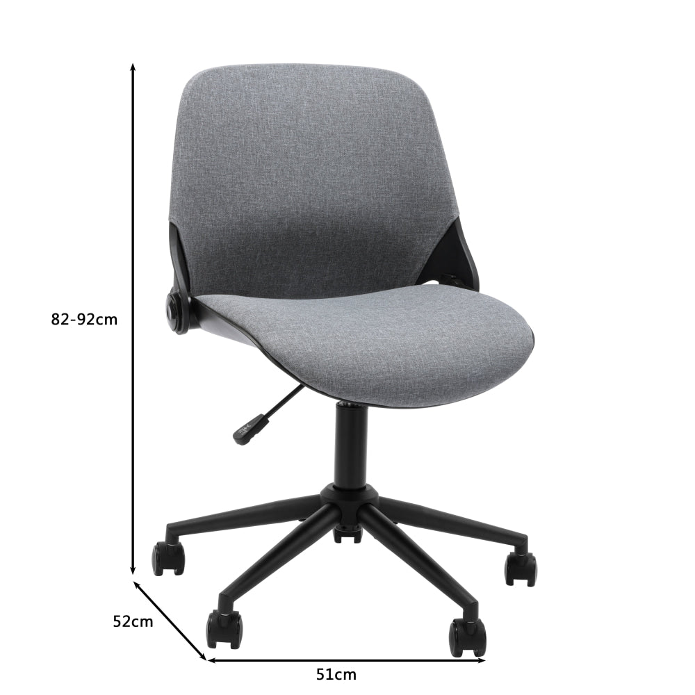 Wyatt Linen Fabric Office Computer Task Desk Chair Height Adjustable Grey Fast shipping On sale