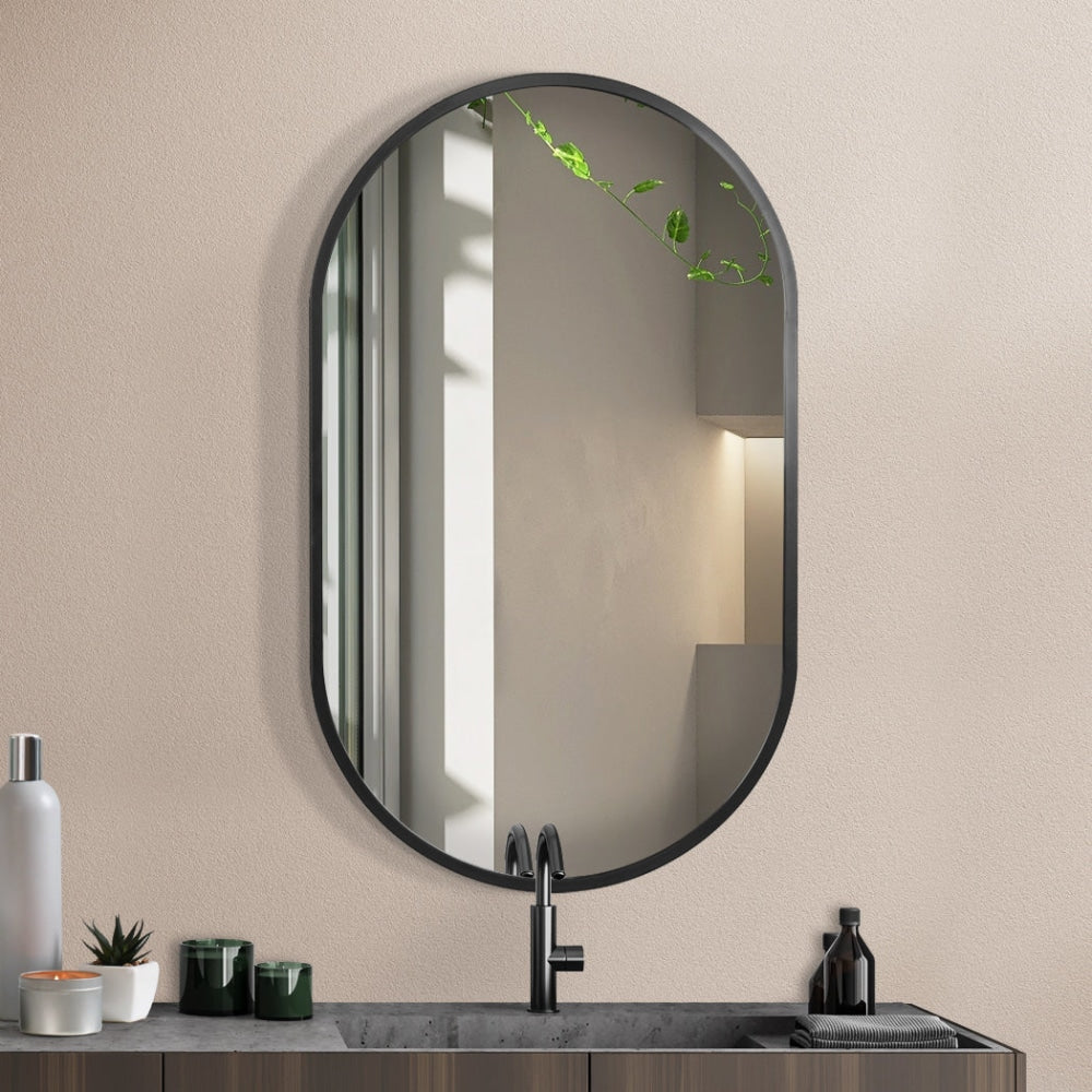 Yezi Large Wall Mirror Bathroom Decor Vanity Haning Makeup Mirrors Frame Oval Fast shipping On sale