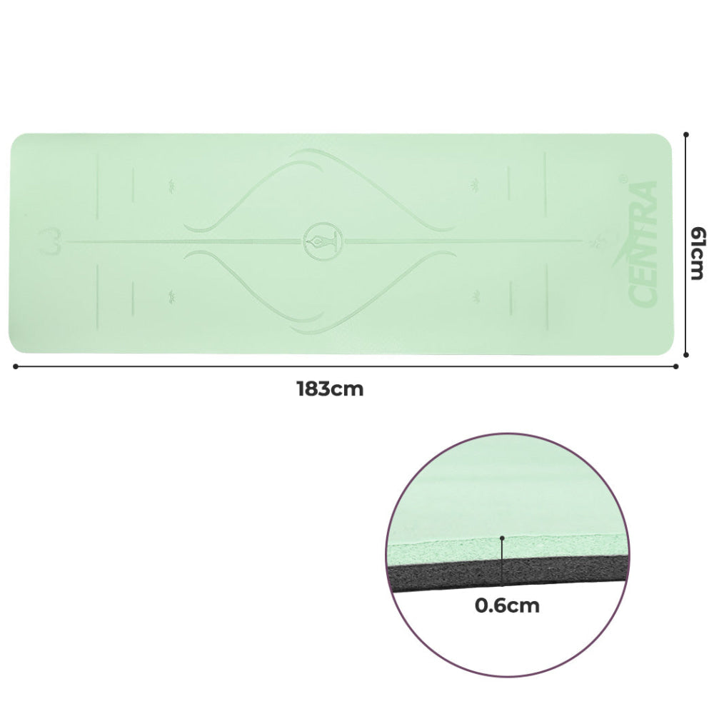 6mm Thick Body Alignment Lines & Non-Slip Surface Sports Fitness Fast shipping On sale