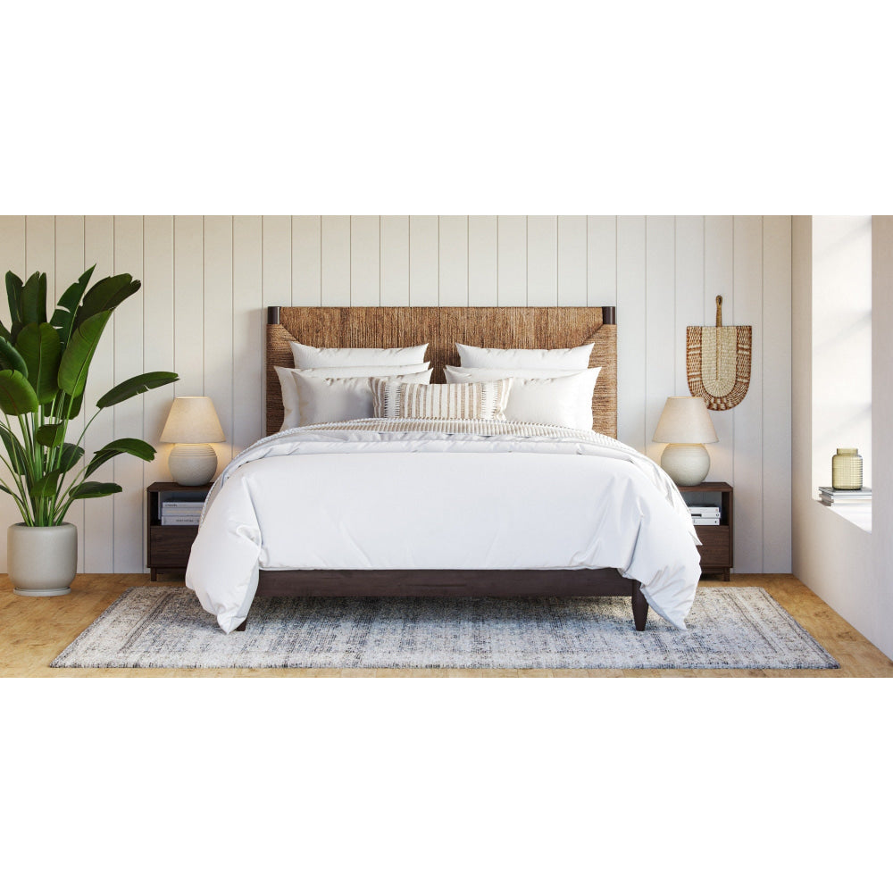 Yves Bed Frame Dark Brown Queen Fast shipping On sale