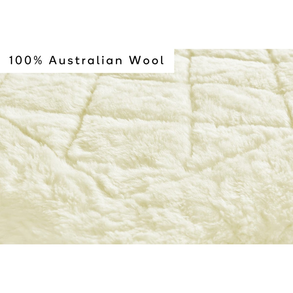 100% Australian Wool Reversible Underlay Mattress Topper - King Fast shipping On sale