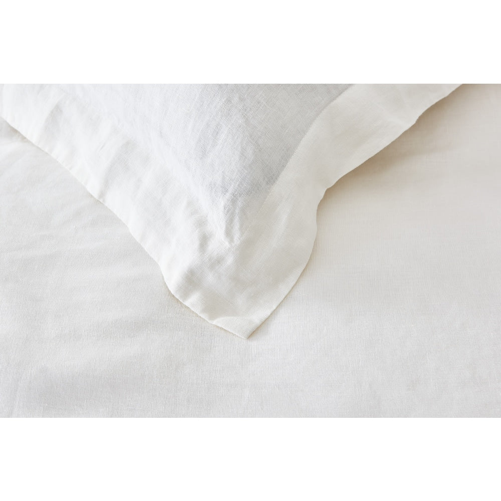 100% French Linen Quilt Cover Set - Almond Double Fast shipping On sale