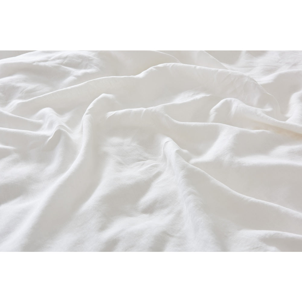 100% French Linen Quilt Cover Set - Almond Double Fast shipping On sale