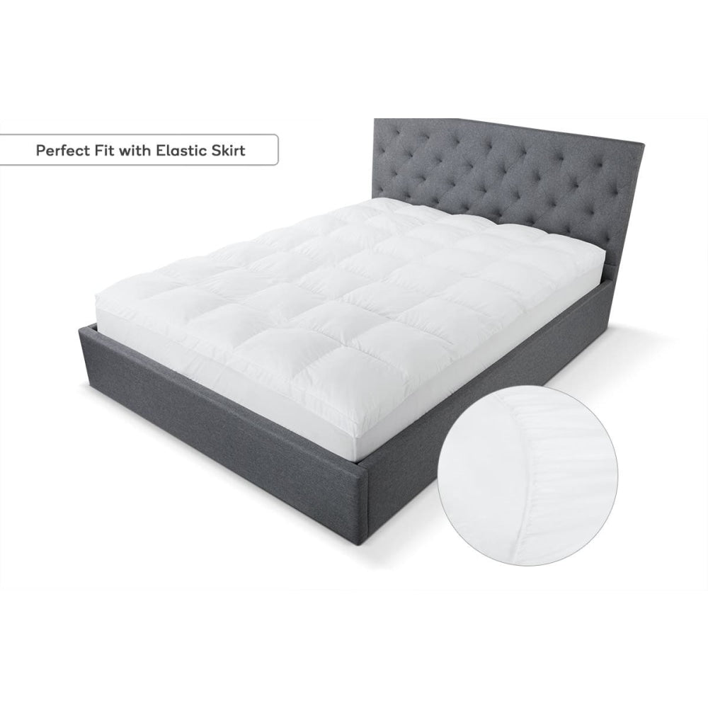 1000GSM Bamboo Fibre Pillowtop Mattress Topper - Double Fast shipping On sale