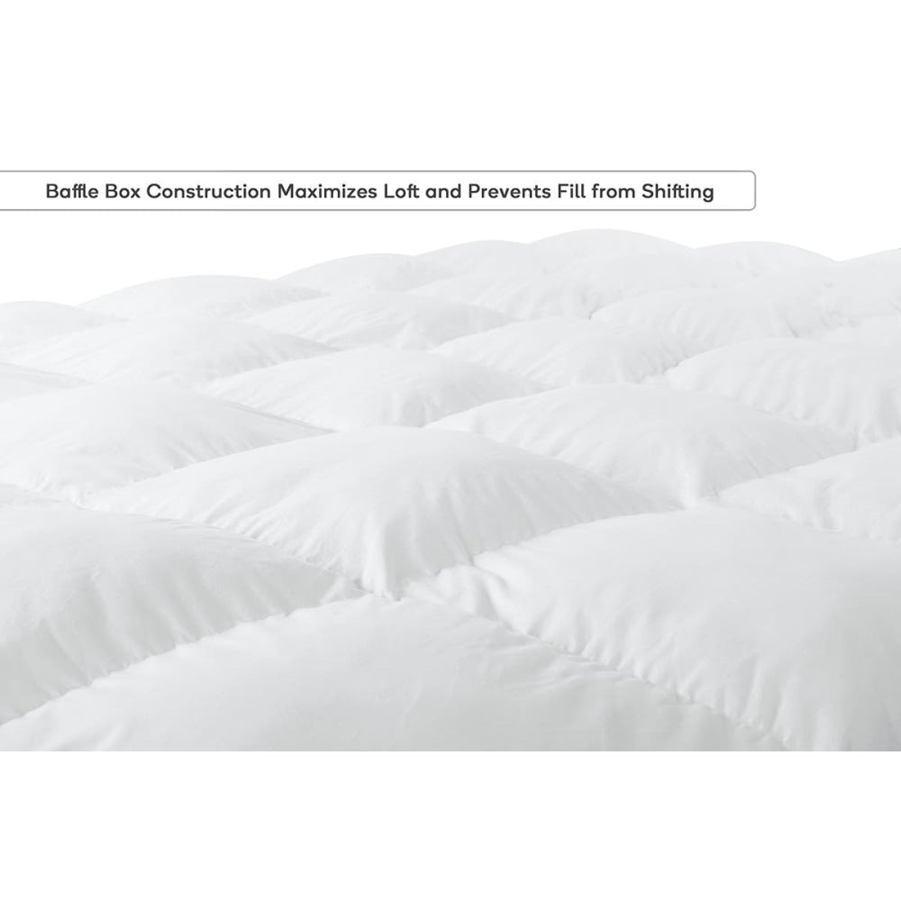 1000GSM Bamboo Fibre Pillowtop Mattress Topper - Double Fast shipping On sale