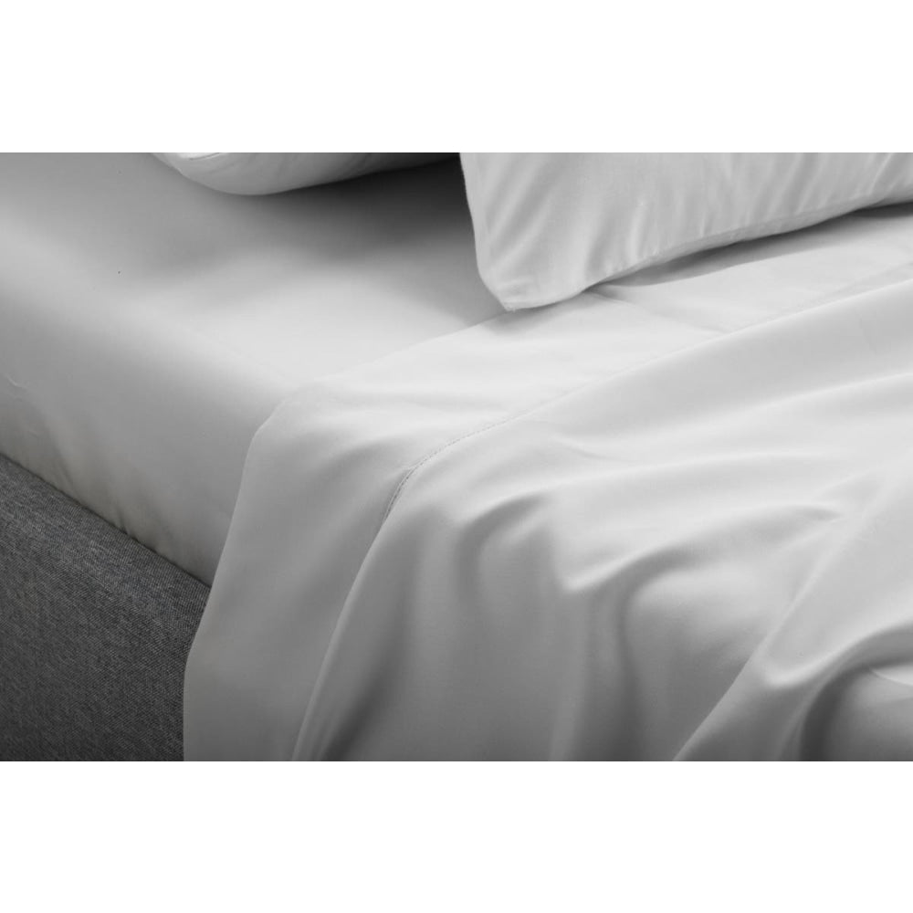 1000TC Cotton Rich Bed Sheet Set - Silver Grey King Fast shipping On sale