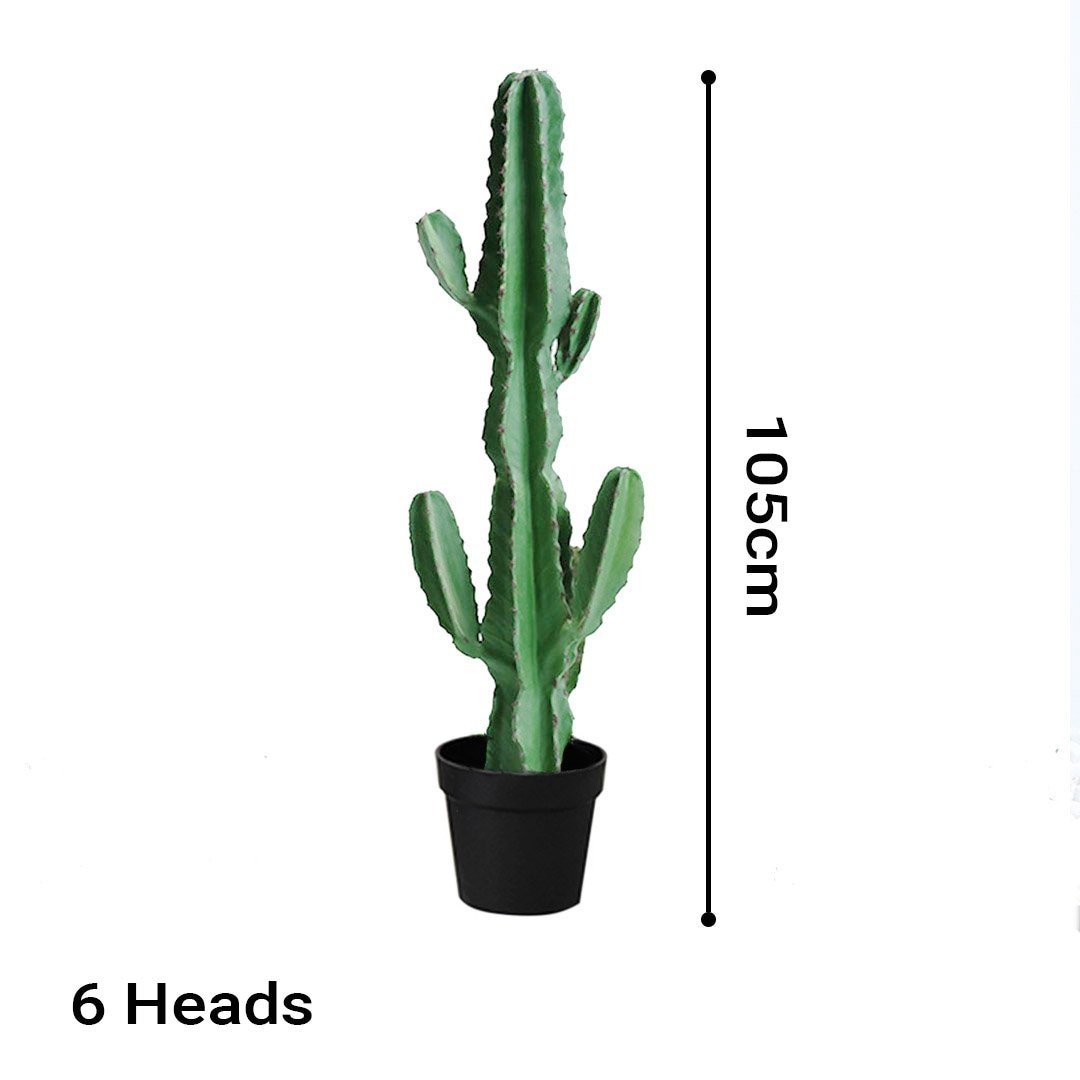 105cm Green Artificial Indoor Cactus Tree Fake Plant Simulation Decorative 6 Heads Fast shipping On sale