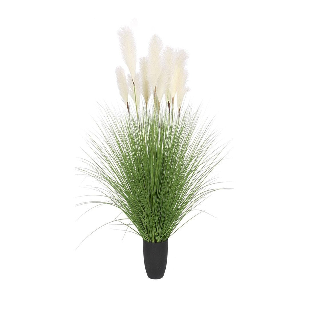 110cm Artificial Indoor Potted Reed Bulrush Grass Tree Fake Plant Simulation Decorative Fast shipping On sale