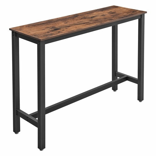 120cm Bar Table Narrow Industrial Rustic Brown Dining Fast shipping On sale