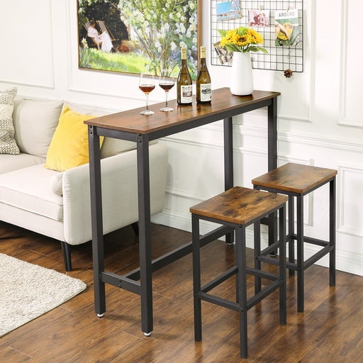 120cm Bar Table Narrow Industrial Rustic Brown Dining Fast shipping On sale