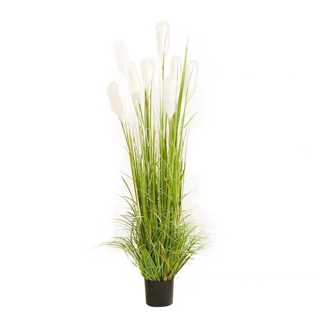 120cm Green Artificial Indoor Potted Reed Grass Tree Fake Plant Simulation Decorative Fast shipping On sale