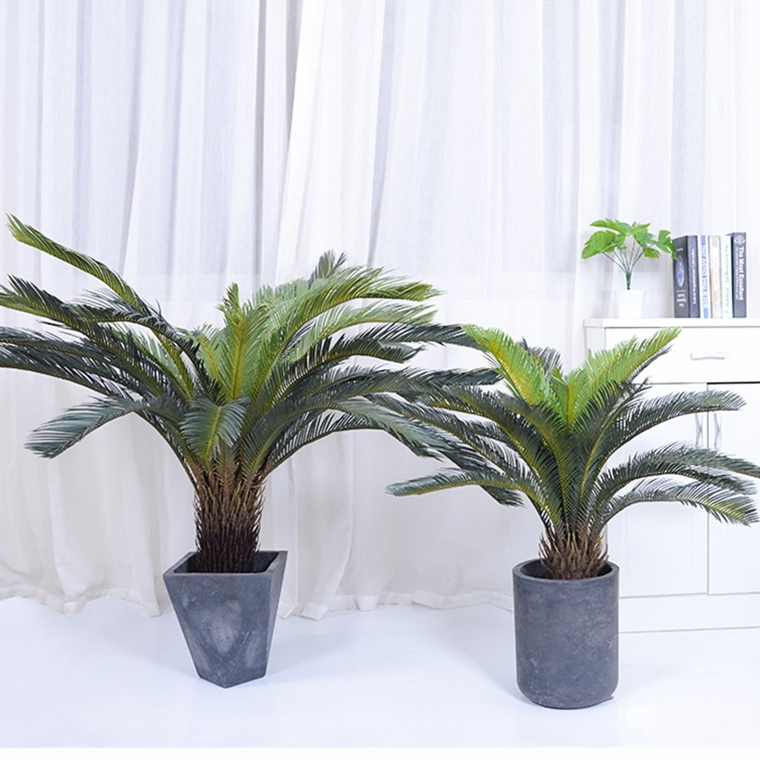 125cm Artificial Indoor Cycas Revoluta Cycad Sago Palm Fake Decoration Tree Pot Plant Fast shipping On sale