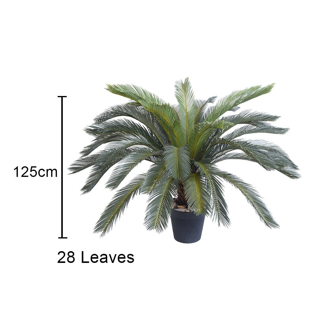 125cm Artificial Indoor Cycas Revoluta Cycad Sago Palm Fake Decoration Tree Pot Plant Fast shipping On sale