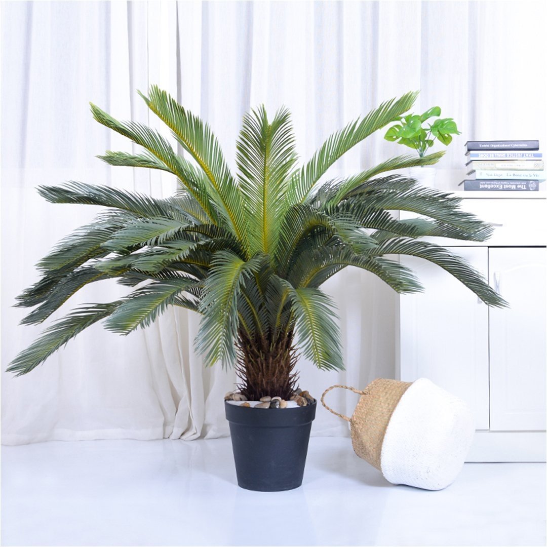 125cm Artificial Indoor Cycas Revoluta Cycad Sago Palm Fake Decoration Tree Pot Plant Fast shipping On sale