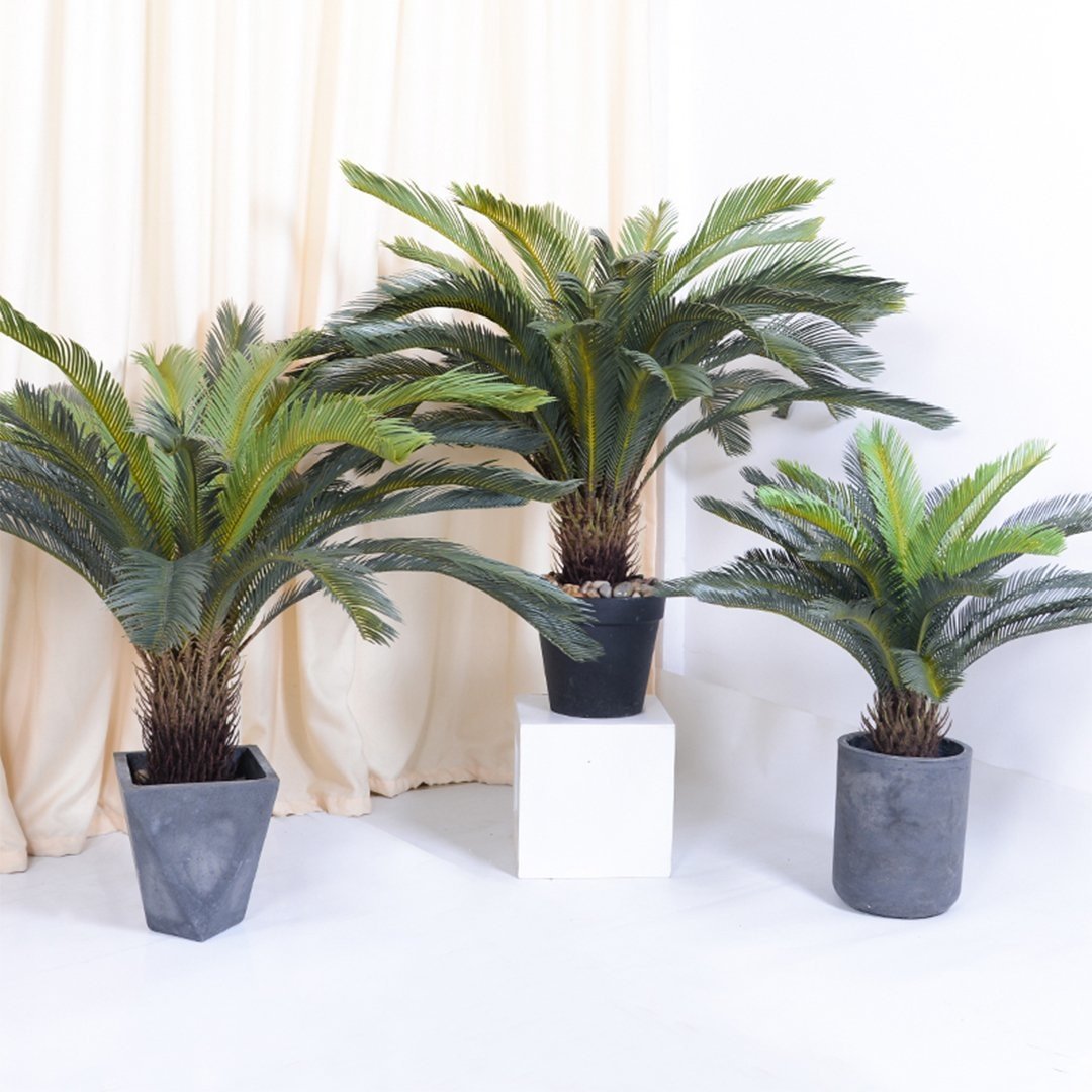 125cm Artificial Indoor Cycas Revoluta Cycad Sago Palm Fake Decoration Tree Pot Plant Fast shipping On sale