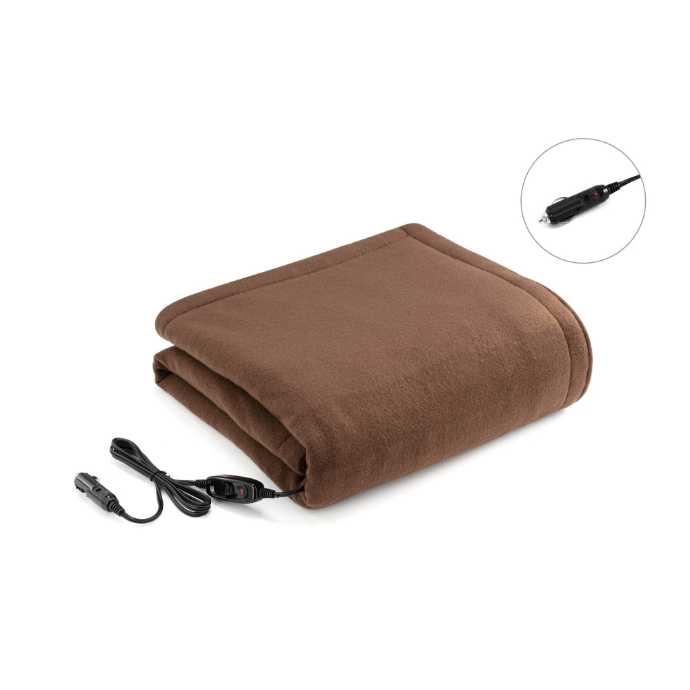 12v Car Electric Blanket - Brown Fast shipping On sale