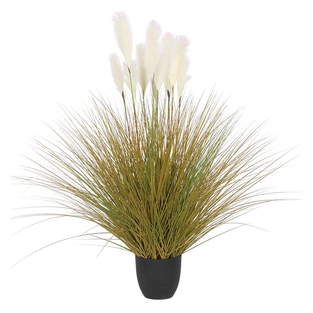 Momentous Living - 137cm Artificial Indoor Potted Reed Bulrush Grass ...