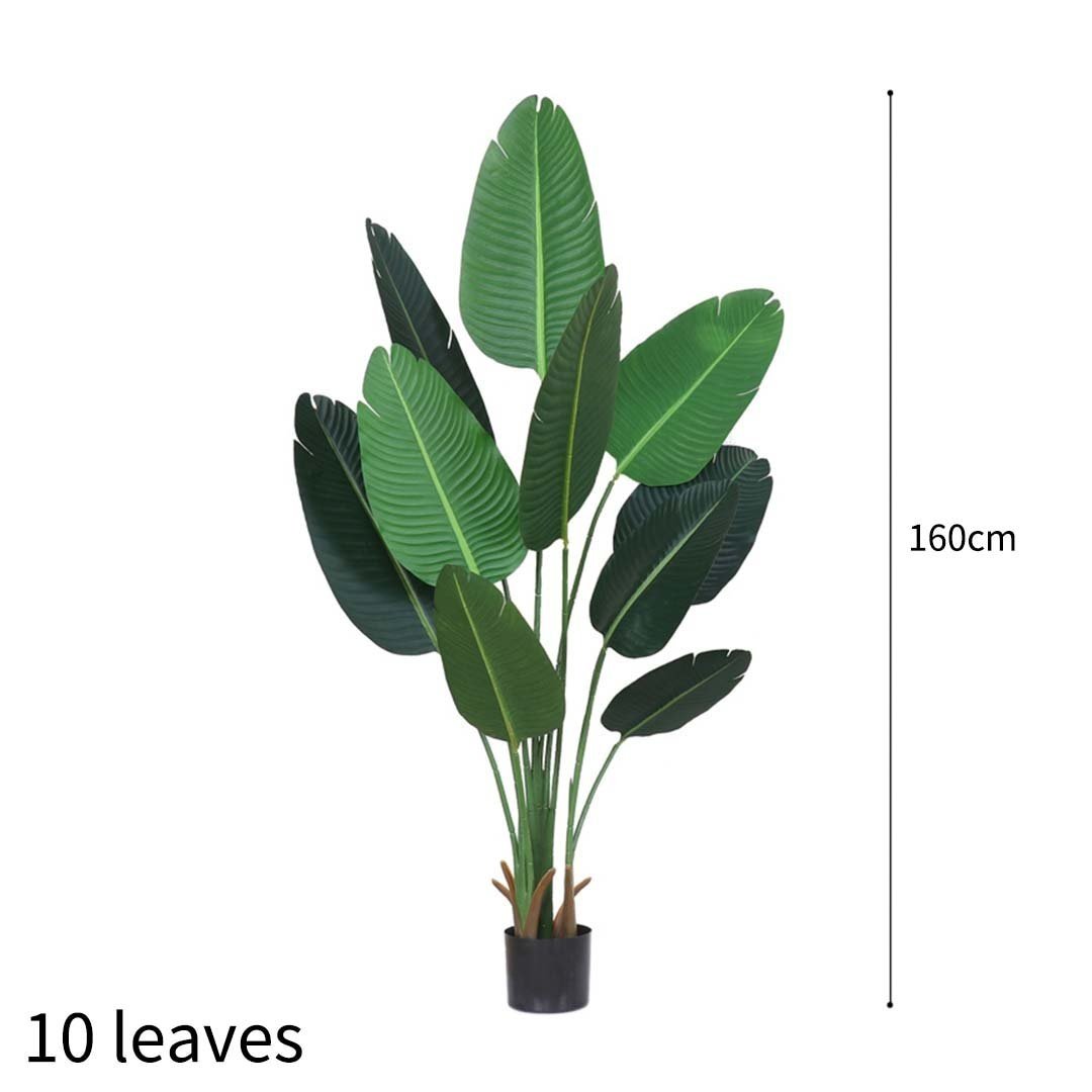 160cm Artificial Green Indoor Traveler Banana Fake Decoration Tree Flower Pot Plant Fast shipping On sale