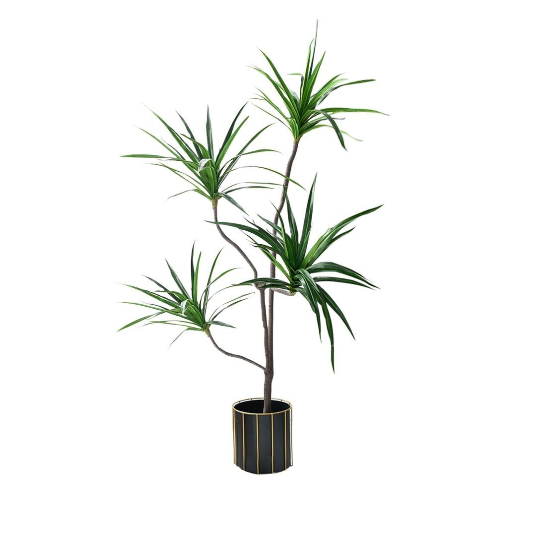 180cm Green Artificial Indoor Brazlian Iron Tree Fake Plant Decorative 4 Heads Fast shipping On sale