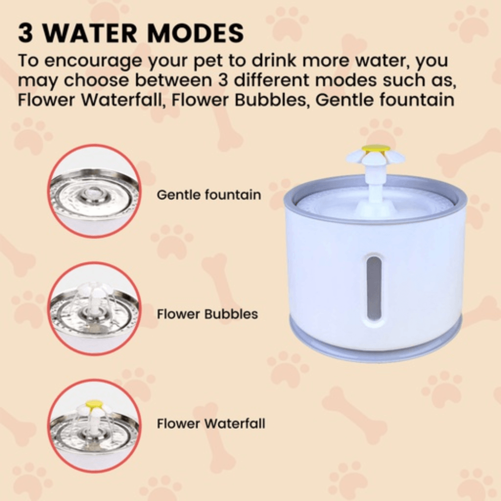 2.8L Automatic Stainless Steel Top Water Fountain Drinking Dispenser And Filter Blue Cat Cares Fast shipping On sale