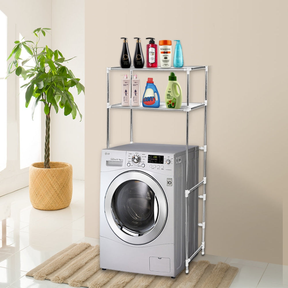 2 Tier Toilet Bathroom Laundry Washing Machine Storage Rack Shelf Unit Organizer Accessories Fast shipping On sale