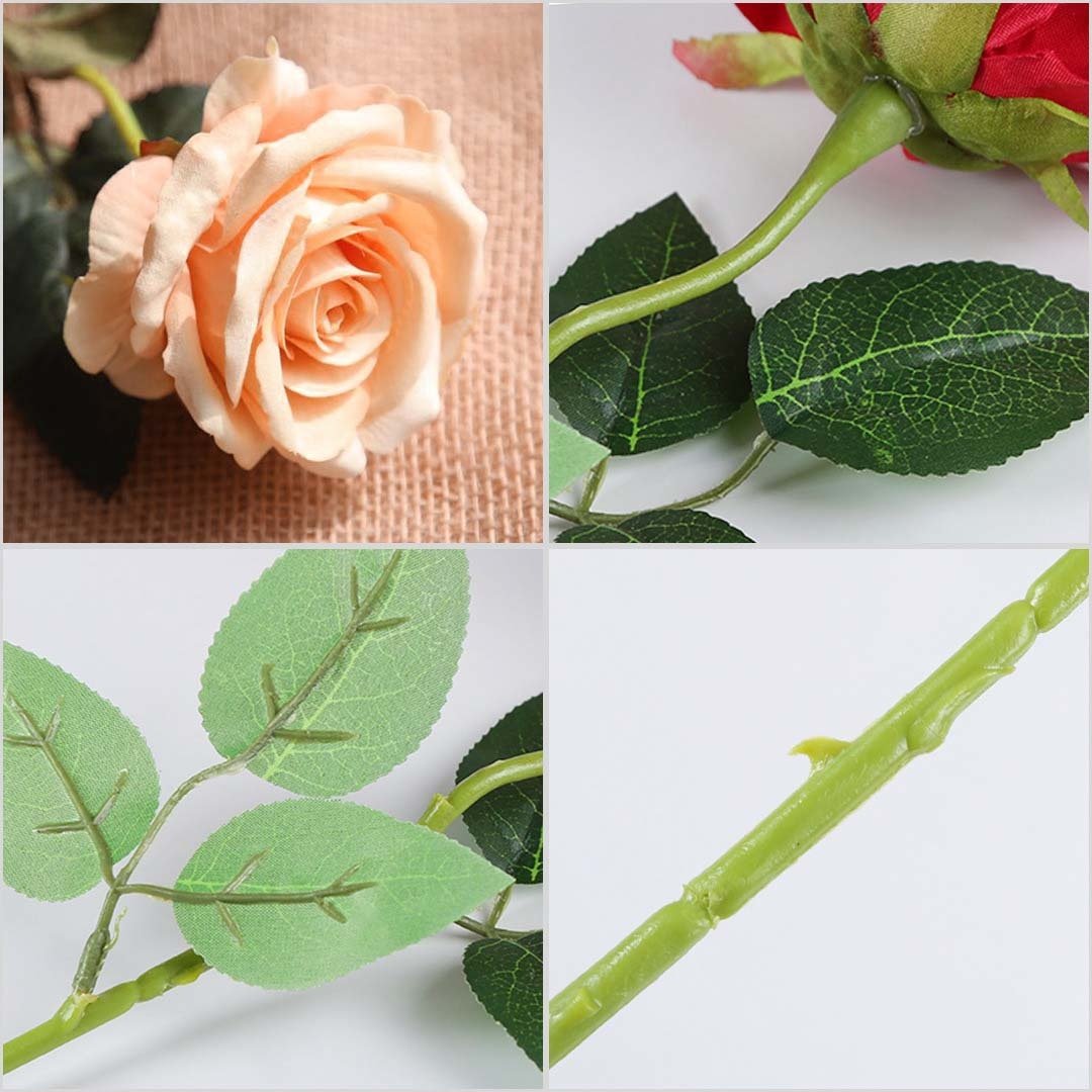 20pcs Artificial Silk Flower Fake Rose Bouquet Table Decor Champion Plant Fast shipping On sale