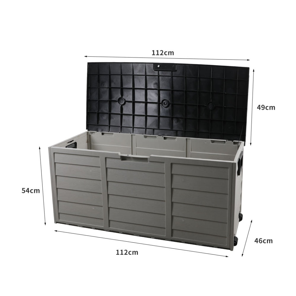 290L Outdoor Storage Box Garden Lockable Toys Tools Container Waterproof Indoor Furniture Fast shipping On sale