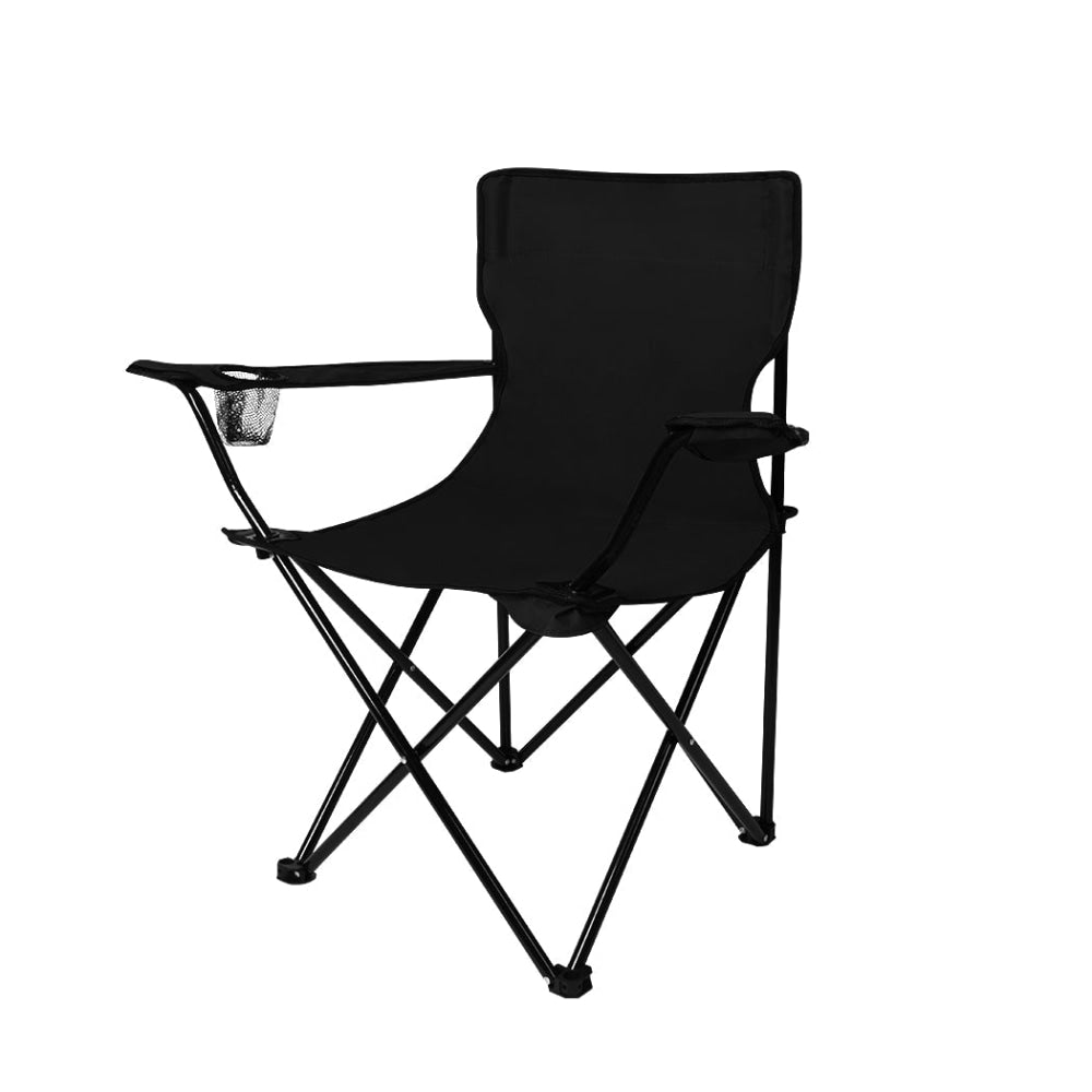 2Pcs Folding Camping Chairs Arm Foldable Portable Outdoor Fishing Picnic Chair Black Furniture Fast shipping On sale