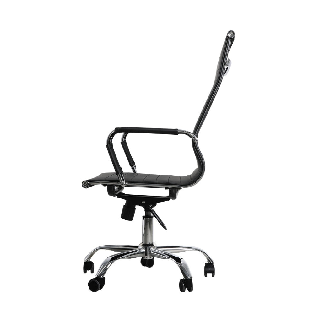 2PCS Office Chair Home Gaming Work Study Chairs PU Mat Seat Back Computer Black Fast shipping On sale
