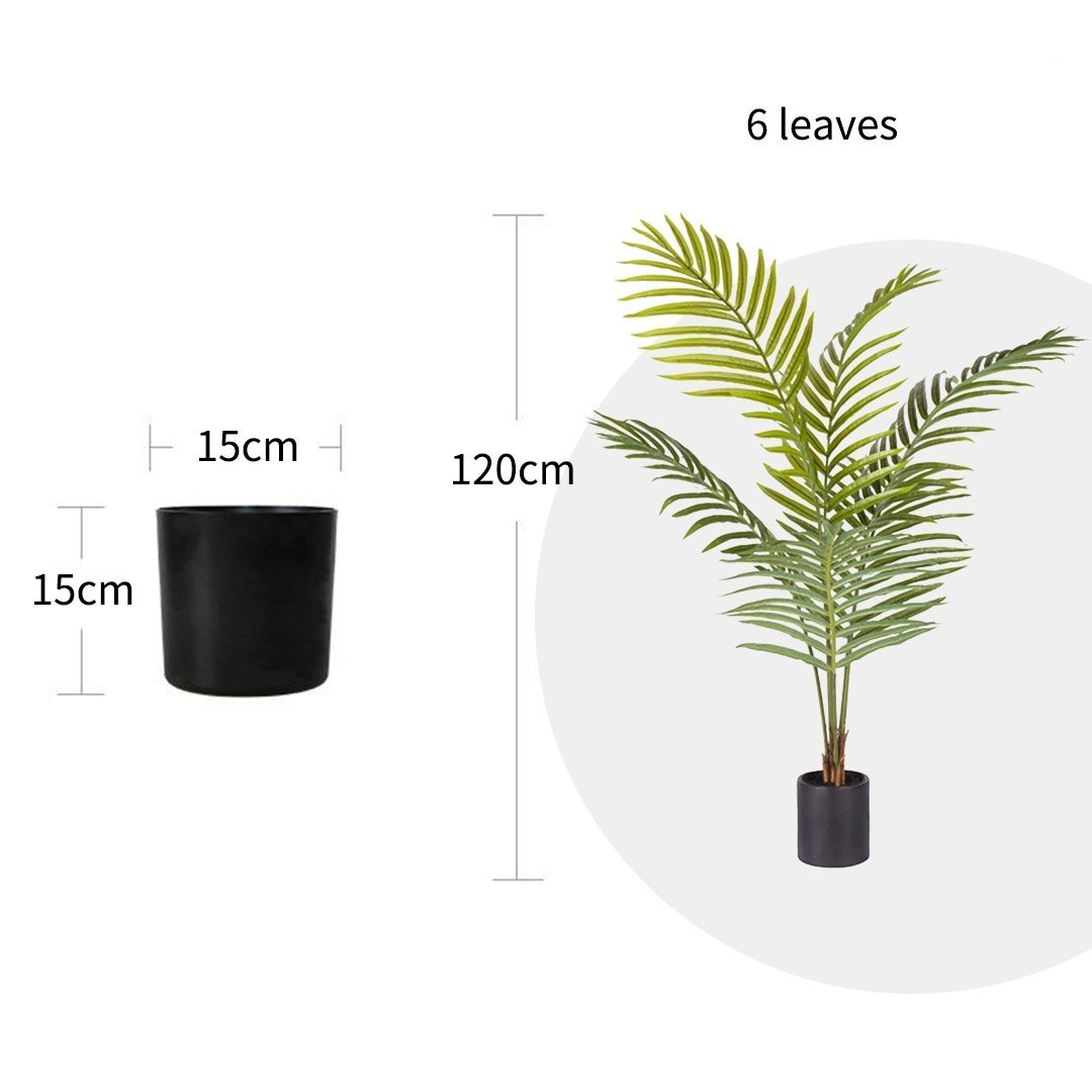 2X 120cm Green Artificial Indoor Rogue Areca Palm Tree Fake Tropical Plant Home Office Decor Fast shipping On sale