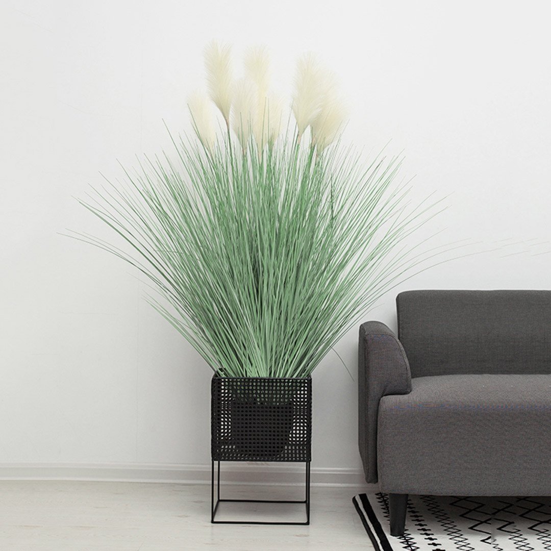 2X 137cm Green Artificial Indoor Potted Bulrush Grass Tree Fake Plant Simulation Decorative Fast shipping On sale