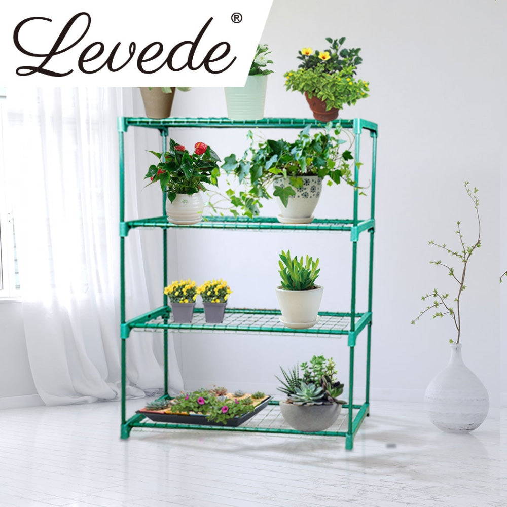 2x 4 Tier Plant Shelve Garden Greenhouse Steel Storage Shelving Frame Stand Rack Outdoor Decor Fast shipping On sale