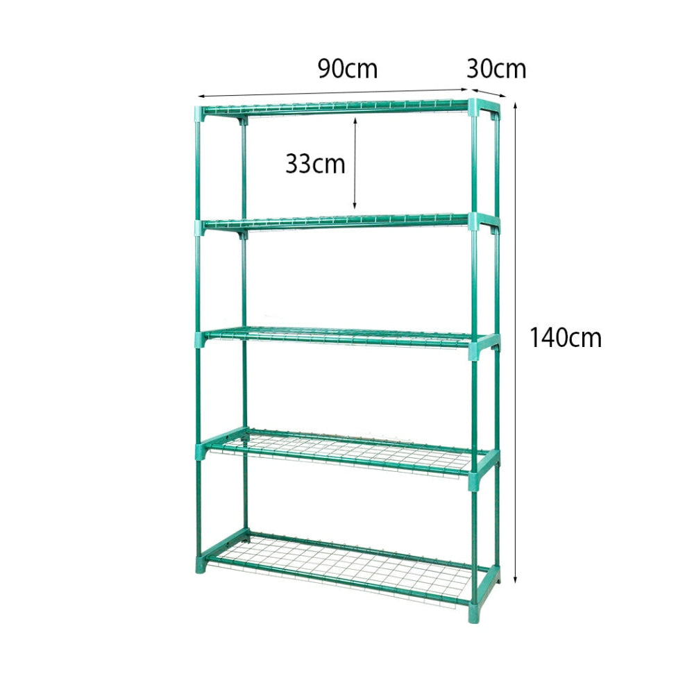 2x 5 Tier Plant Shelve Garden Greenhouse Steel Storage Shelving Frame Stand Rack Outdoor Decor Fast shipping On sale