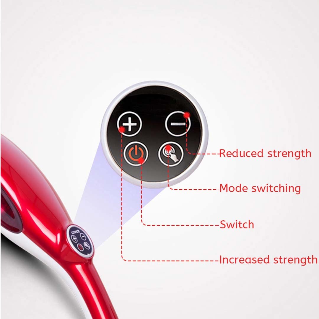 2X 6 Heads Portable Handheld Massager Soothing Stimulate Blood Flow Shoulder Red Fast shipping On sale