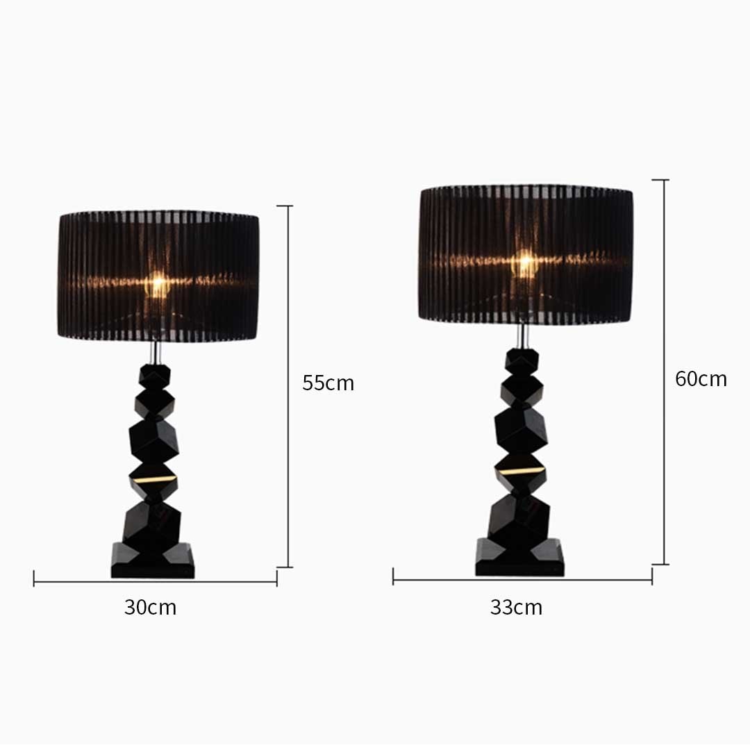 2X 60cm Black Table Lamp with Dark Shade LED Desk Fast shipping On sale