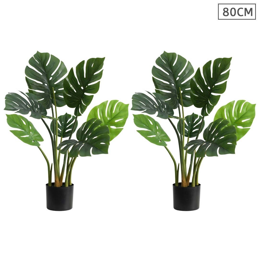 2X 80cm Artificial Indoor Potted Turtle Back Fake Decoration Tree Flower Pot Plant Fast shipping On sale