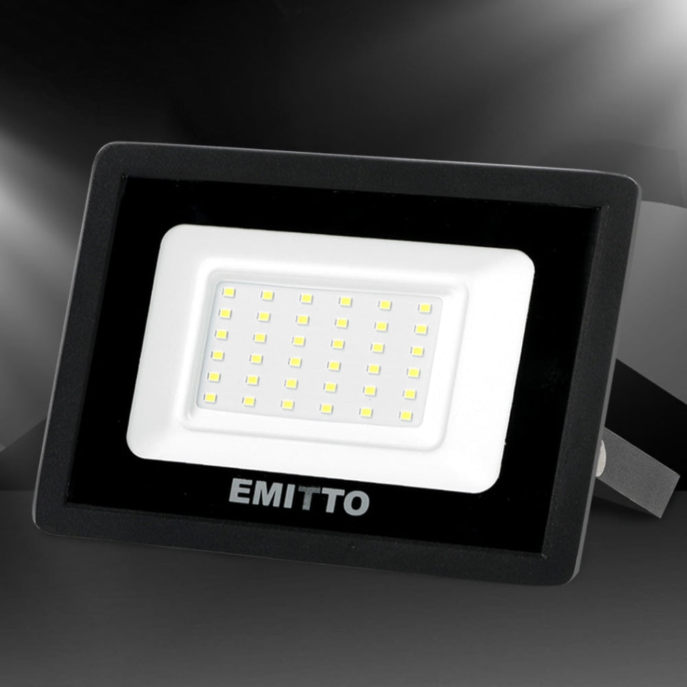 2x Emitto LED Flood Light 30W Outdoor Floodlights Lamp 220V-240V Cool White Ceiling Fast shipping On sale