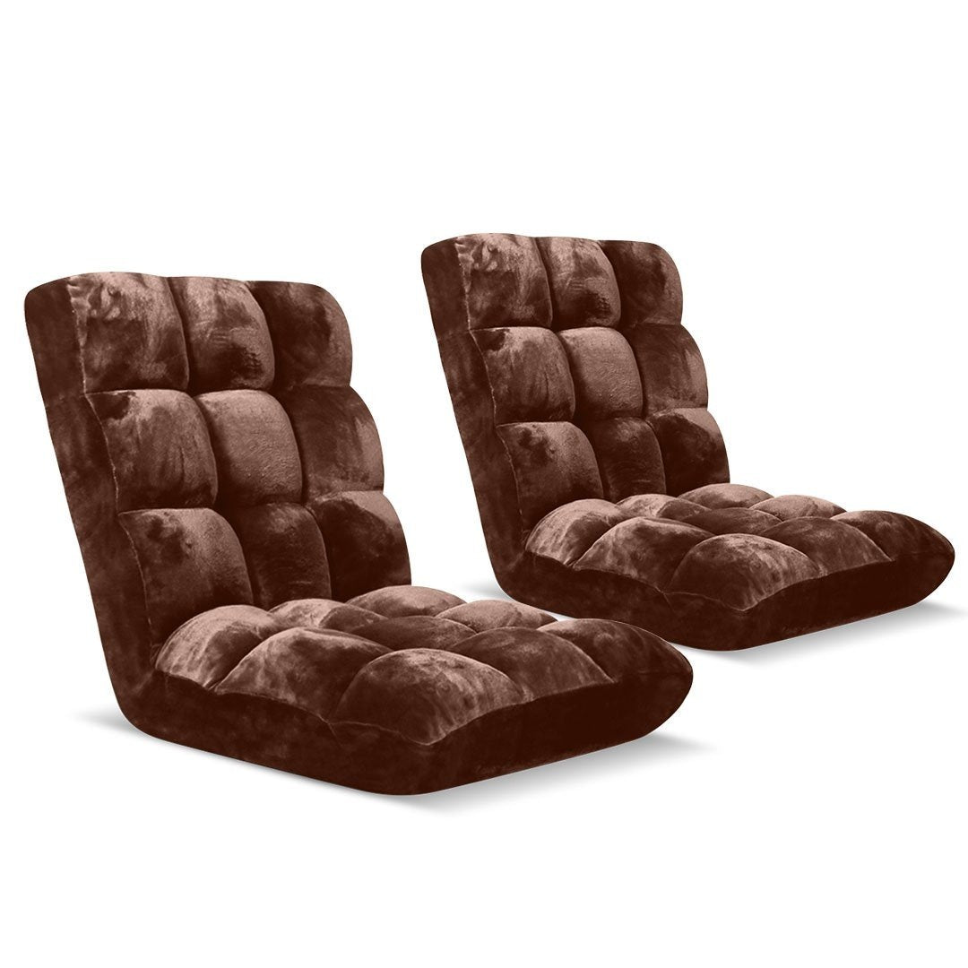 2X Floor Recliner Folding Lounge Sofa Futon Couch Chair Cushion Coffee Fast shipping On sale
