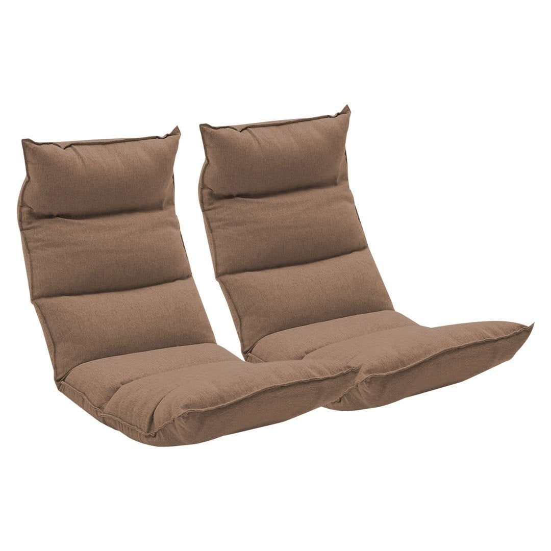 2X Foldable Tatami Floor Sofa Bed Meditation Lounge Chair Recliner Lazy Couch Khaki Fast shipping On sale